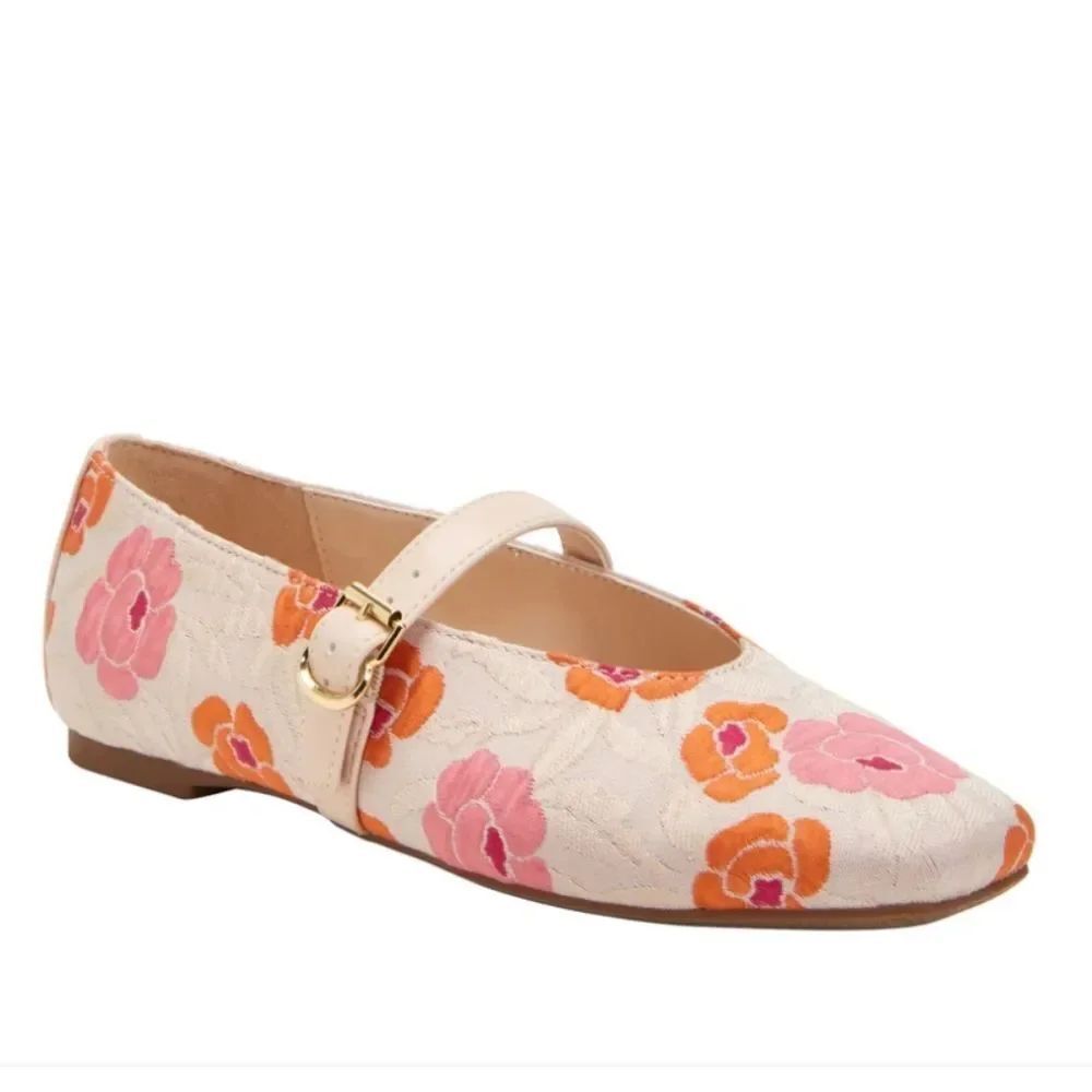 BRAND NEW KATY PERRY EVIE  FLORAL MARY JANE FLATS